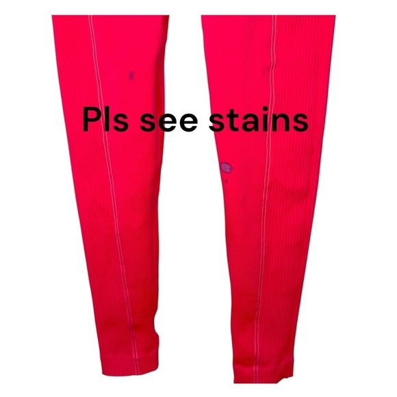 Gymshark Ultra Seamless Neon Pink Sports Bra and Leggings Set SMALL - Picture 16 of 17